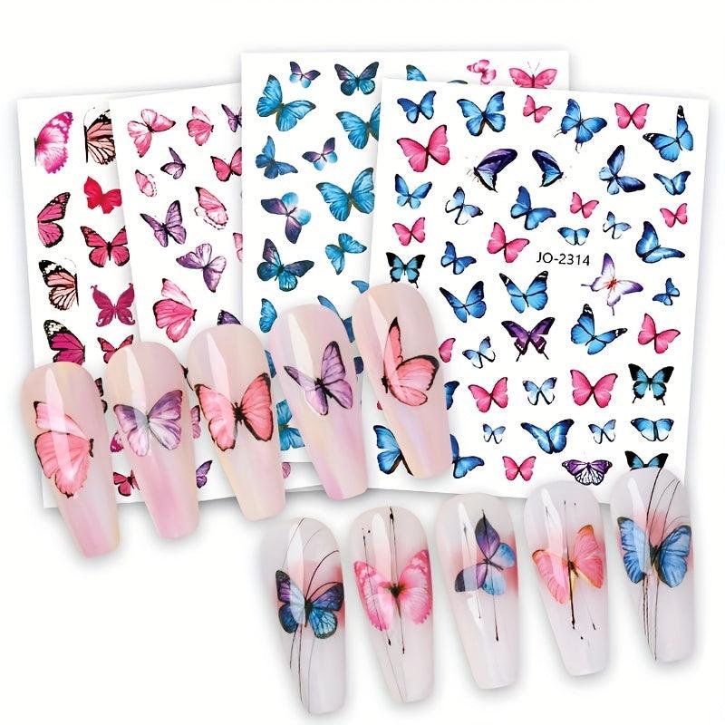 3D Butterfly Nail Art Decals Sticker Nails Decoration