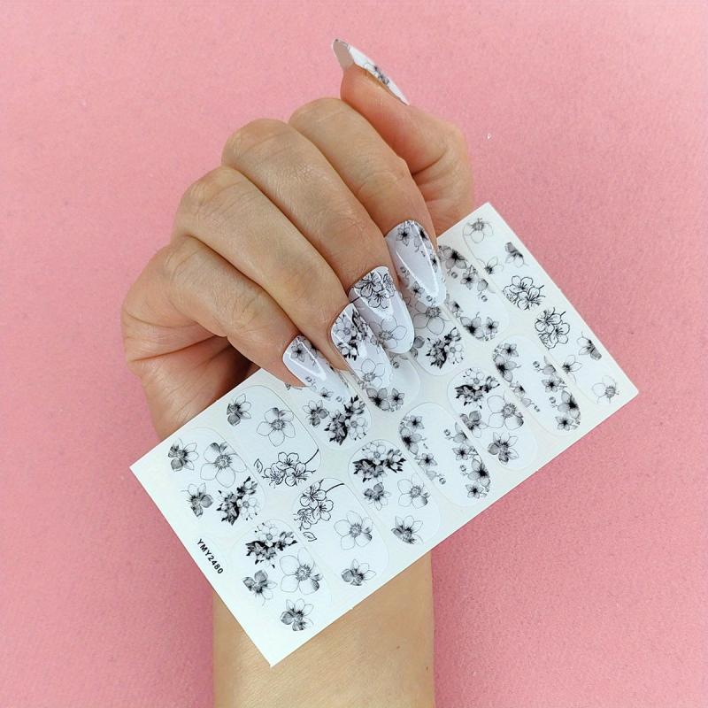 Waterproof Full Wraps Nail Polish Stickers Self Adhesive Nail Art Decal Strips