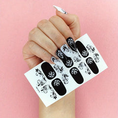 Waterproof Full Wraps Nail Polish Stickers Self Adhesive Nail Art Decal Strips