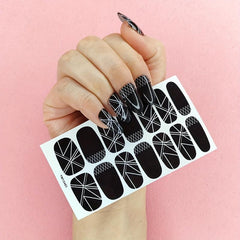 Waterproof Full Wraps Nail Polish Stickers Self Adhesive Nail Art Decal Strips