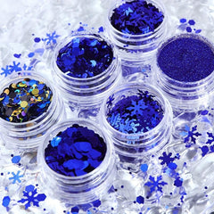 Christmas Nail Art Sequin Holographic Snowflake Nail Glitter Flakes