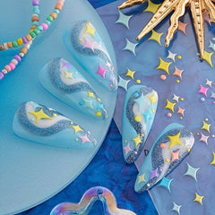 3D Embossed Star Nail Art Stickers - Self Adhesive - Nail Art Supplies