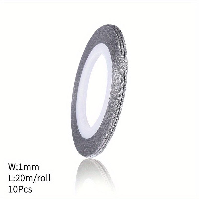 10 Rolls Nail Striping Tape Line Adhesive Sticker DIY Nail Art