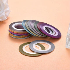 10 Rolls Nail Striping Tape Line Adhesive Sticker DIY Nail Art