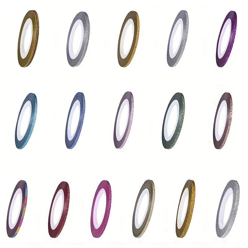 10 Rolls Nail Striping Tape Line Adhesive Sticker DIY Nail Art