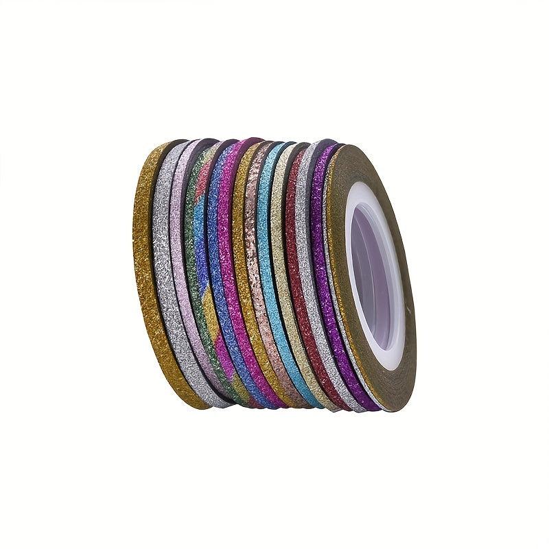 10 Rolls Nail Striping Tape Line Adhesive Sticker DIY Nail Art