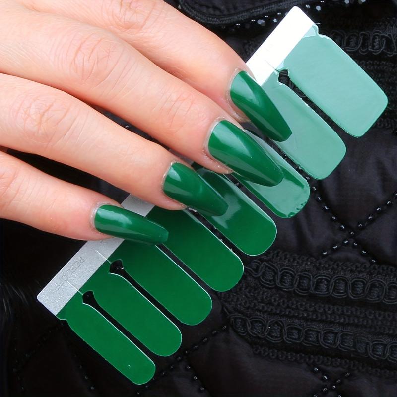 Pink Green Purple Nail Polish Stickers Self Adhesive Nail Art Decal Strips
