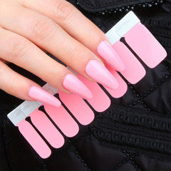 Pink Green Purple Nail Polish Stickers Self Adhesive Nail Art Decal Strips