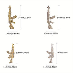 20pcs 3D Alloy Gun Nail Art Charms Crystal Rhinestones DIY Nail Salon Supplies