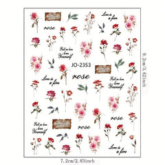 Nail Art Stickers Self Adhesive Decals - Perfect for DIY and Salon Use