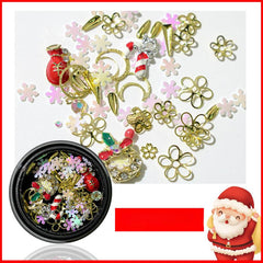 Alloy Santa Claus Snowflake Christmas Nail Art Charms