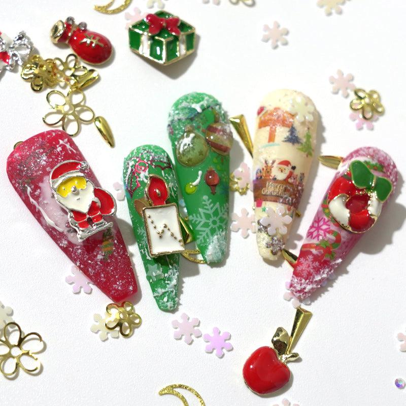 Alloy Santa Claus Snowflake Christmas Nail Art Charms