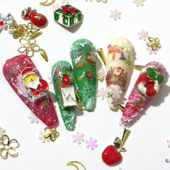 Alloy Santa Claus Snowflake Christmas Nail Art Charms