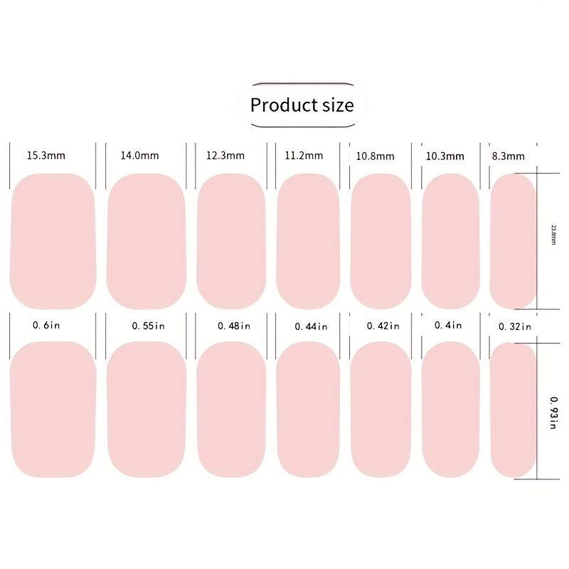 Gradient Glitter Nail Stickers Set Full Wraps Polish Stickers Decal Strips