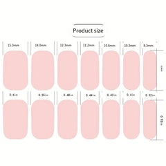 Gradient Glitter Nail Stickers Set Full Wraps Polish Stickers Decal Strips