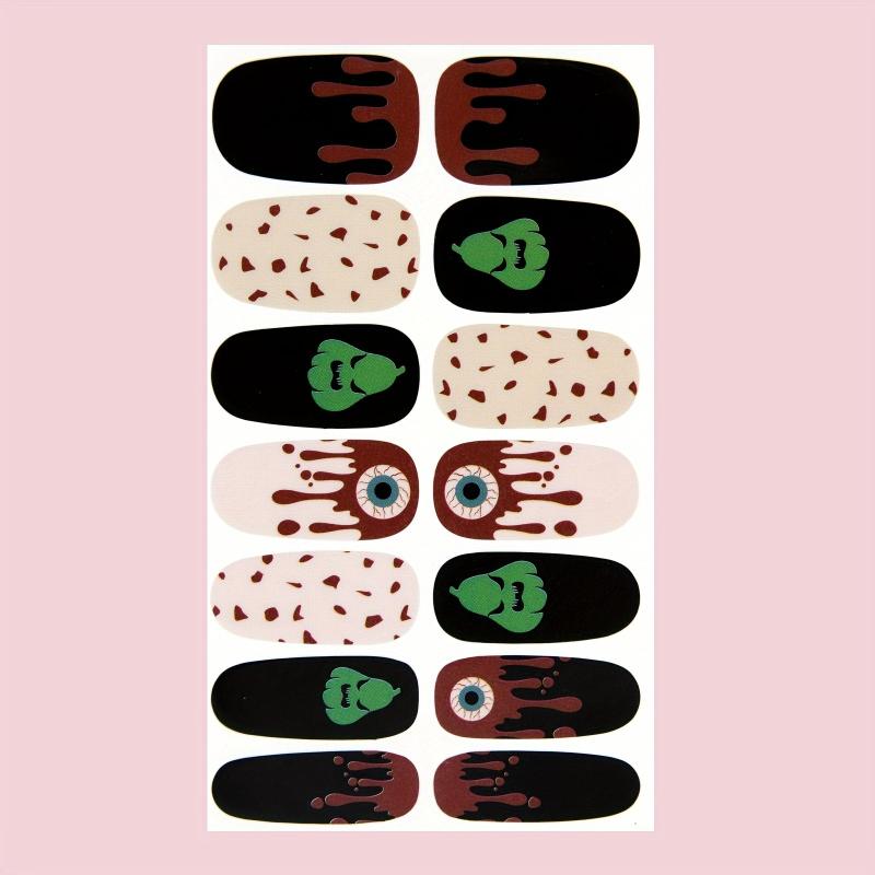 Halloween Nail Polish Strips Pumpkin Skull Ghost Nail Decals for Women