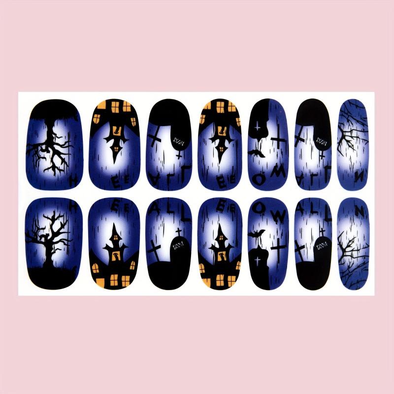 Halloween Nail Polish Strips Pumpkin Skull Ghost Nail Decals for Women