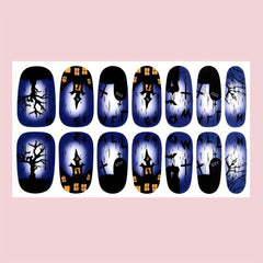 Halloween Nail Polish Strips Pumpkin Skull Ghost Nail Decals for Women