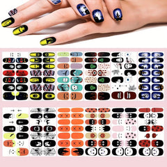 Halloween Nail Polish Strips Pumpkin Skull Ghost Nail Decals for Women