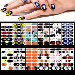 Halloween Nail Polish Strips Pumpkin Skull Ghost Nail Decals for Women