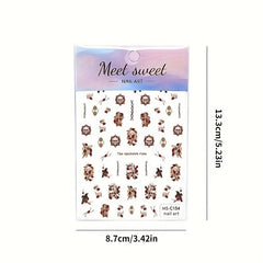 Halloween Nail Art Stickers Scary Ghost Bat Sugar Skull Self Adhesive Decoration