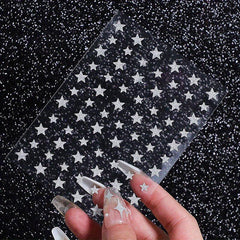Metallic Nail Stickers Heart Bear Butterfly Stars Self Adhesive Nail Gift