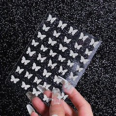 Metallic Nail Stickers Heart Bear Butterfly Stars Self Adhesive Nail Gift
