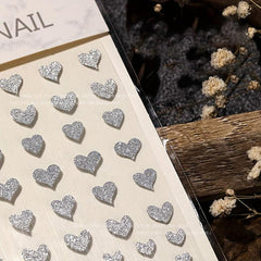 Metallic Nail Stickers Heart Bear Butterfly Stars Self Adhesive Nail Gift