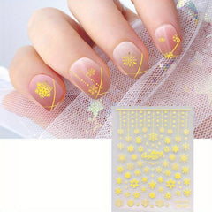 Snowflake Nail Art Decals - Self Adhesive Winter Nail Stickers