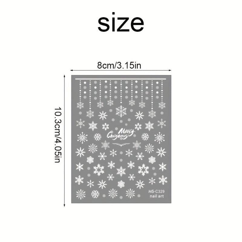 Snowflake Nail Art Decals - Self Adhesive Winter Nail Stickers