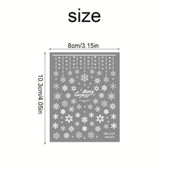 Snowflake Nail Art Decals - Self Adhesive Winter Nail Stickers