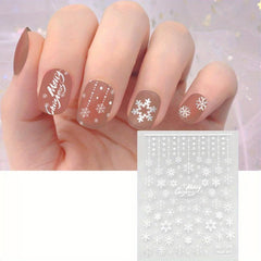 Snowflake Nail Art Decals - Self Adhesive Winter Nail Stickers