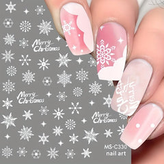 Snowflake Nail Art Decals - Self Adhesive Winter Nail Stickers