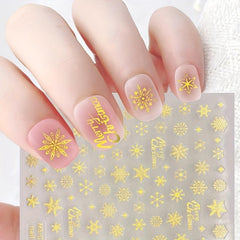 Snowflake Nail Art Decals - Self Adhesive Winter Nail Stickers