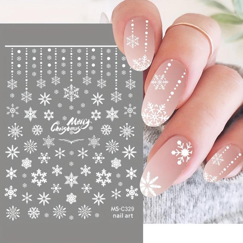 Snowflake Nail Art Decals - Self Adhesive Winter Nail Stickers