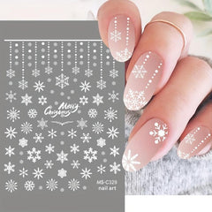 Snowflake Nail Art Decals - Self Adhesive Winter Nail Stickers
