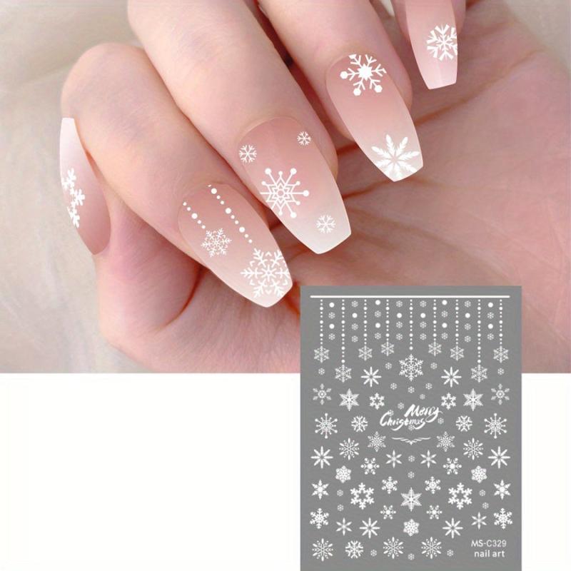 Snowflake Nail Art Decals - Self Adhesive Winter Nail Stickers
