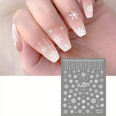 Snowflake Nail Art Decals - Self Adhesive Winter Nail Stickers