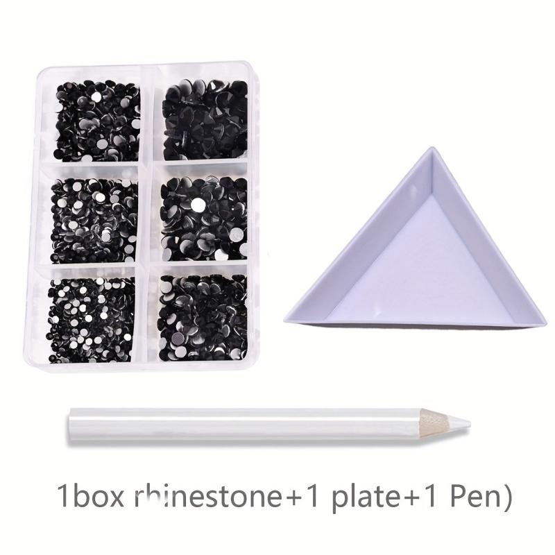AB Crystal Rhinestone Nail Art Kit with Pen Flat Back Clear Nail Rhinestones