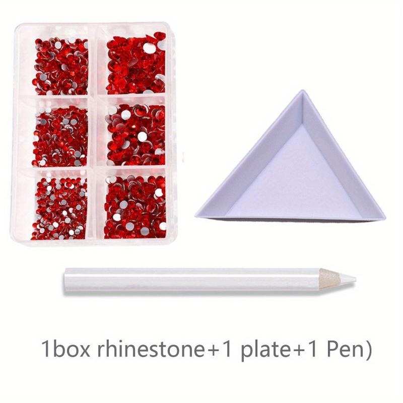 AB Crystal Rhinestone Nail Art Kit with Pen Flat Back Clear Nail Rhinestones