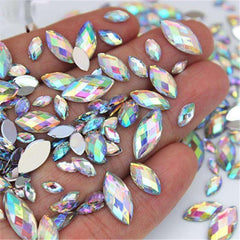 Acrylic Horse Eye Crystal AB Nail Art Gemstones Wedding Crafts
