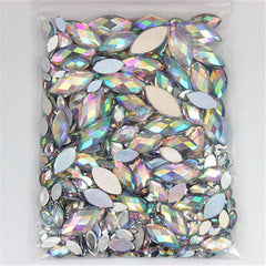 Acrylic Horse Eye Crystal AB Nail Art Gemstones Wedding Crafts