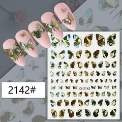 Butterfly Nail Sticker Self Adhesive Laser Stickers For Nail Art