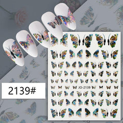 Butterfly Nail Sticker Self Adhesive Laser Stickers For Nail Art