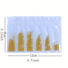 3D Metal Balls Nail Adornment Crystal Bead Glitter Decoration