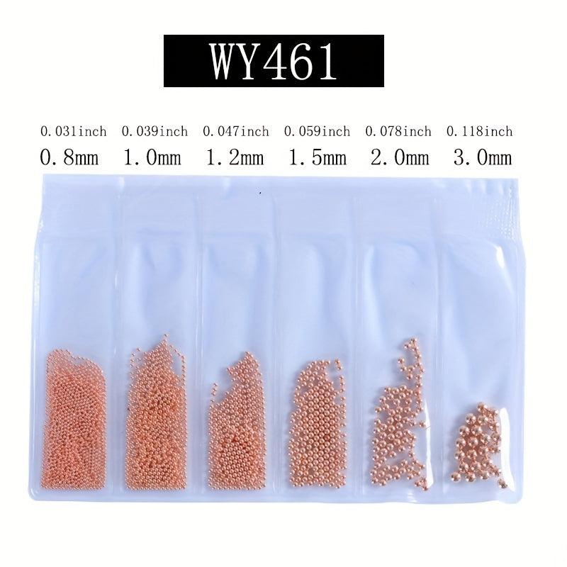 3D Metal Balls Nail Adornment Crystal Bead Glitter Decoration