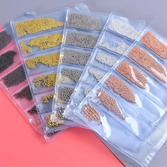 3D Metal Balls Nail Adornment Crystal Bead Glitter Decoration