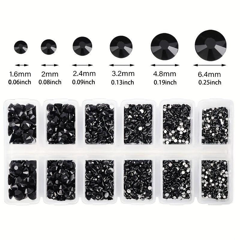 3200pcs Glass Rhinestones Nail Art Crystal Non Hotfix Flatback Rhinestone