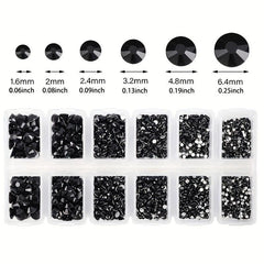 3200pcs Glass Rhinestones Nail Art Crystal Non Hotfix Flatback Rhinestone