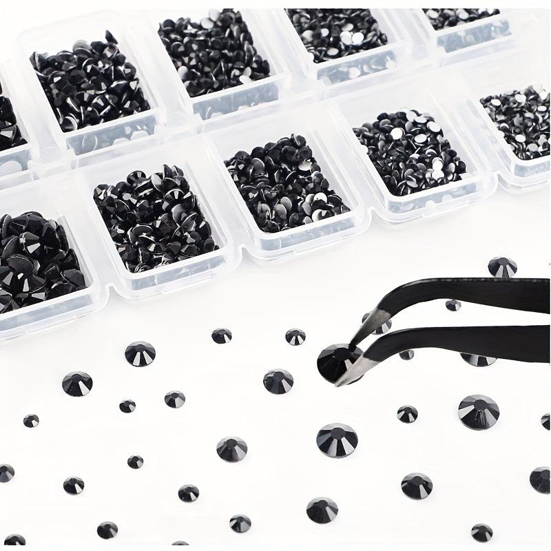 3200pcs Glass Rhinestones Nail Art Crystal Non Hotfix Flatback Rhinestone